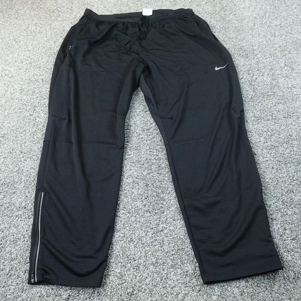 Nike Pants Mens 4XL Black Phenom Running Dri Fit Drawstring Jogger Sweatpants